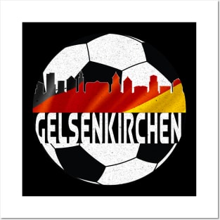 Gelsenkirchen Germany Euro 2024 football—White text Posters and Art